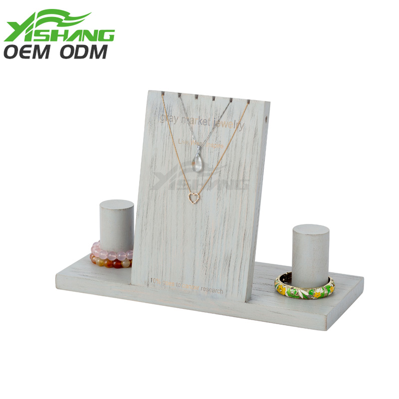 Solid Wood Necklace Bracelets Holder Jewelry Display