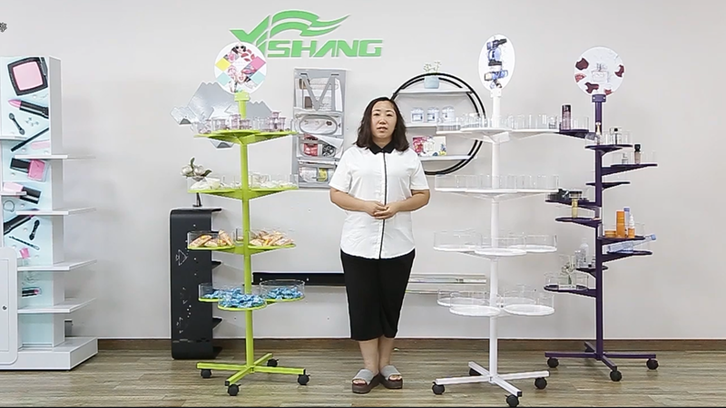 OEM Multipurpose Store Metal Display Racks with Wheels