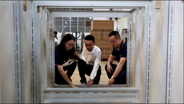 Sheet Metal Manufacturing Company - Customer Inspects Products