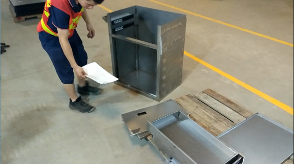 Metal Tool Cabinet - Installation Before Surface Treatment
