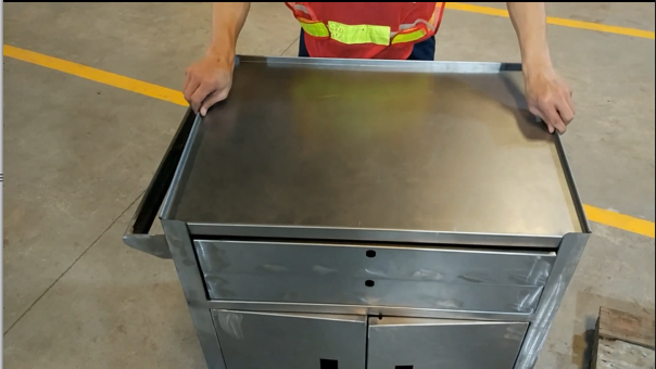 Metal Tool Chest - Installation Before Surface Treatment